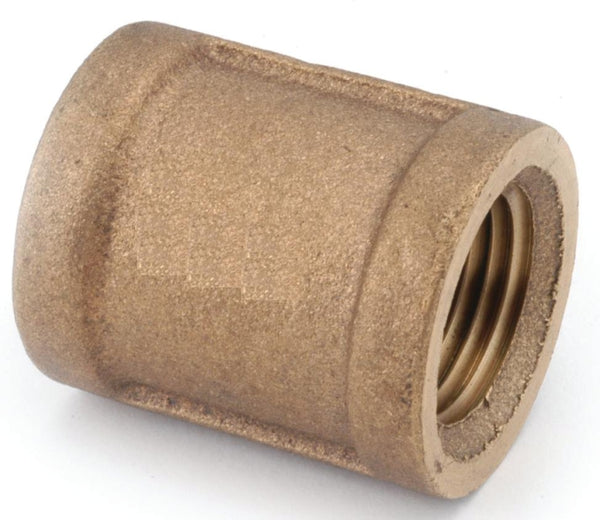 ANDERSON METALS 738103-04 1/4" Rough Brass Coupling