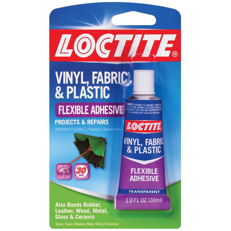 Loctite 1360694 Vinyl Fabric & Plastic Repair Flexible Adhesive, 1 oz, Clear