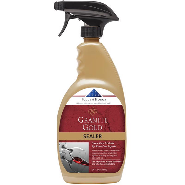 Granite Gold Water-Based Sealer Spray Protection for Granite, Marble, Travertine, Natural Stone Countertops, 24 Fluid Ounces, 1-Pack GG0036