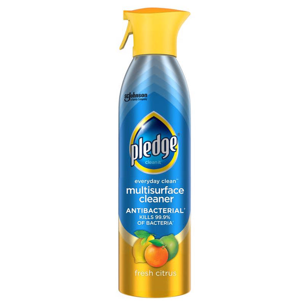 Pledge Multi Surface Antibacterial Cleaner Antibacterial Citrus Scent Aerosol Can 9.7 Oz 72354