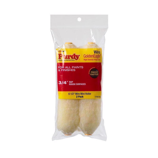Purdy 140626024 Jumbo Mini Golden Eagle Roller Replacement, 2-Pack, 6-1/2 inch x 3/4 inch nap 14G626024