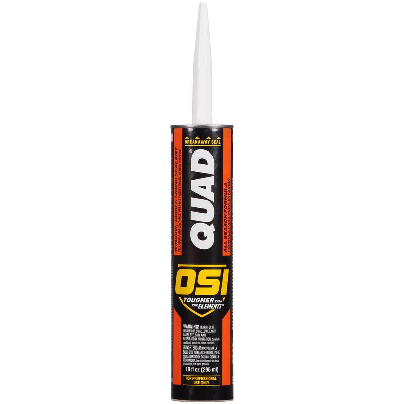 OSI Quad Window, Door and Siding Sealant White 001, 10 fl oz, 1, Cartridge