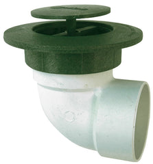 NDS 422G Pop-Up Drainage Emitter with Elbow fits 4-Inch Sewer and Drain Pipe, Works with Drainage Systems Including Catch Basins, Green 422G-AST