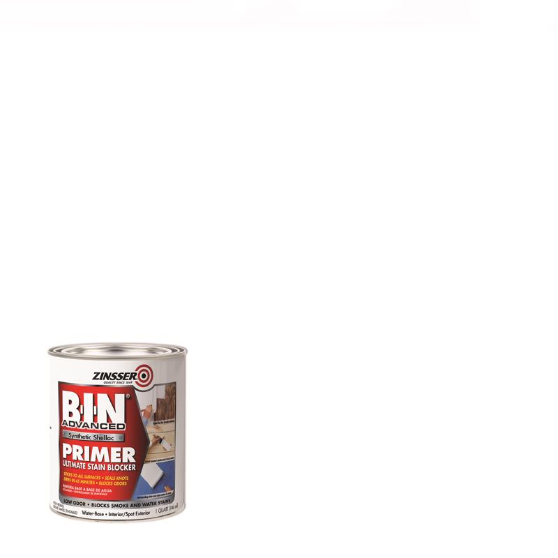 RUST-OLEUM 1 qt Zinsser 271009 White Zinsser, B-I-N Advanced Synthetic Shellac Primer Pack of 1