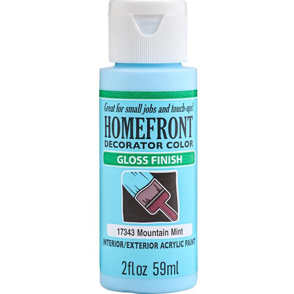 Plaid Homefront Gloss Mountain Mint Hobby Paint 2 oz. 17343 (3-Pack)