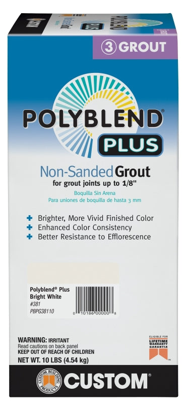 Grout Customs POLYBLEND Plus Non Sanded (Bright White 381)