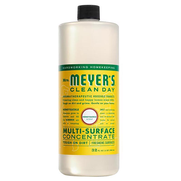 Mrs. Meyer's Clean Day's Multi-Surface Cleaner Concentrate, Dilute With Water for a Fresh, Lasting Clean, Use to Clean Floors, Tile, Counters, Honeysuckle Scent, 32 oz 17540