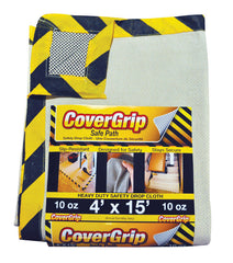 CoverGrip Heavy Duty Safe Path 10 Oz Canvas Safety Drop Cloth, 4' x 15' 41510