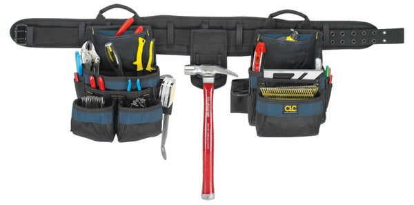 CLC Custom Leathercraft 2605 Carpenter's Ballistic Combo, 20 Pocket, 4 Piece,Black