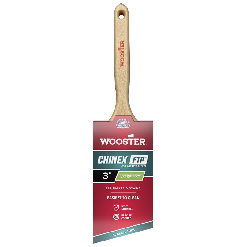 Wooster Chinex FTP 3 in. W Angle Chinex Trim Paint Brush