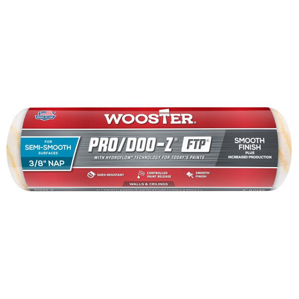 Wooster Brush RR666-9 Inch Pro Doo Z FTP Roller Cover, 3/8-Inch Nap