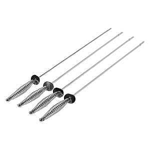 Mr. BAR-B-Q 40331Y Spiral Skewer, 17 in OAL, Steel Head, Cool Touch, Easy Grip Handle