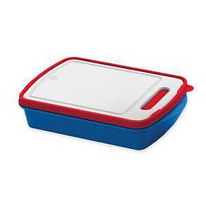 Mr. Bar-B-Q - Prep and Slice Tray Set (Includes Built-in Cutting Board + Marinade Container)