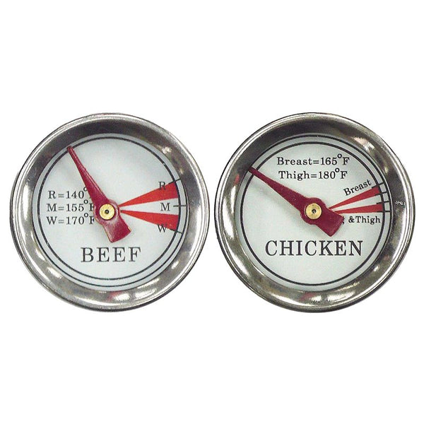 Mr. Bar-B-Q 40146X Stainless Steel Meat Grilling Thermometers, 2 Pack 40146Y