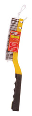 ALLWAY SB319/SS Soft-Grip Stainless Steel Wire Brush with Scraper