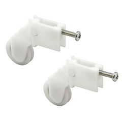 Prime-Line B 645 Roller Assembly, 1 in Dia Roller, 1/4 in W Roller, Nylon, White, 2-Roller