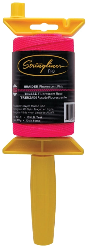 STRINGLINER Company Stringliner-25462 25462 Twisted 500-Feet Construction Line, Fluorescent Pink, 500', 1 Count (Pack of 1)
