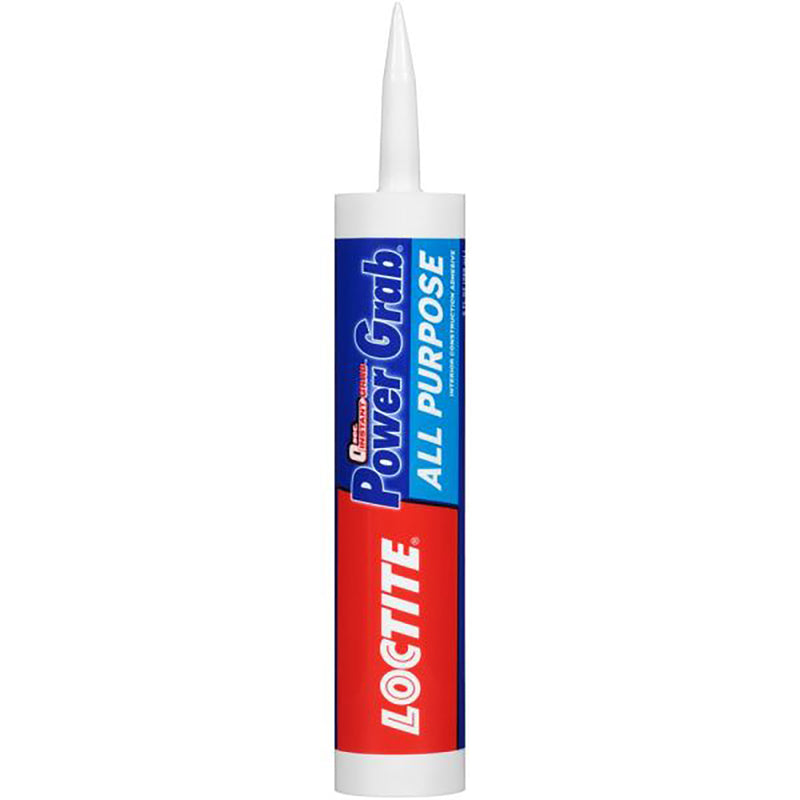 Loctite Power Grab Express All Purpose Construction Adhesive, Versatile Construction Glue for Cement, Tile, Wall & More - 9 fl oz Cartridge, Pack of 1