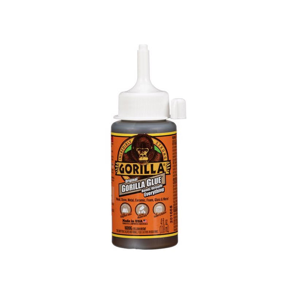 Gorilla Original Gorilla Glue, Waterproof Polyurethane Glue, 4 Ounce Bottle, Brown, (Pack of 1) 5000408