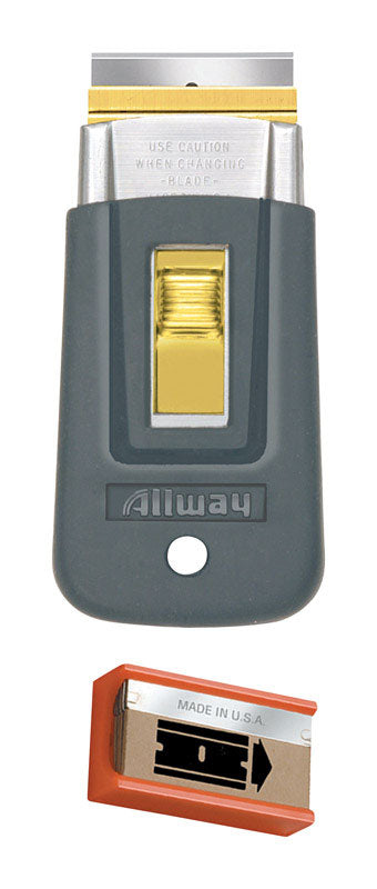 ALLWAY SGS Soft-Grip Retractable Glass Scraper with 5 Blades