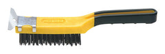 ALLWAY SB411 Soft-Grip Carbon Steel Wire Brush with Scraper