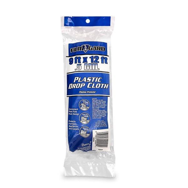 Film-Gard Dropcloth 9'X12' .5mil Clear Plastic 626204