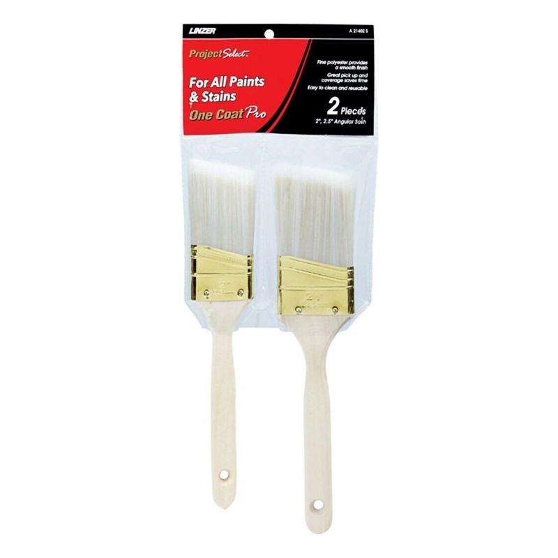 Linzer Products A 21402S Polyester Project Select Angle Paint Brush Set 2 Pack