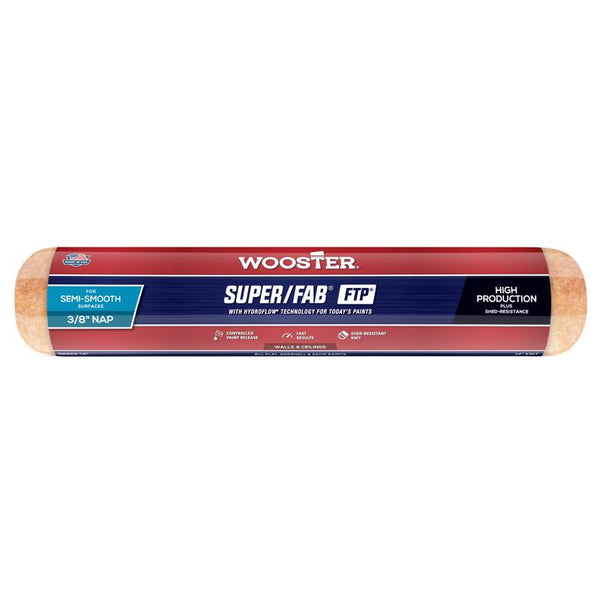 Wooster Brush RR923-14 Inch Super Fab FTP Roller Cover, 3/8-Inch Nap