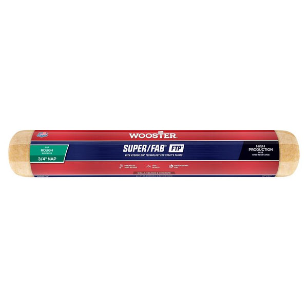 Wooster Brush RR925-18 Inch Super Fab FTP Roller Cover, 3/4-Inch Nap
