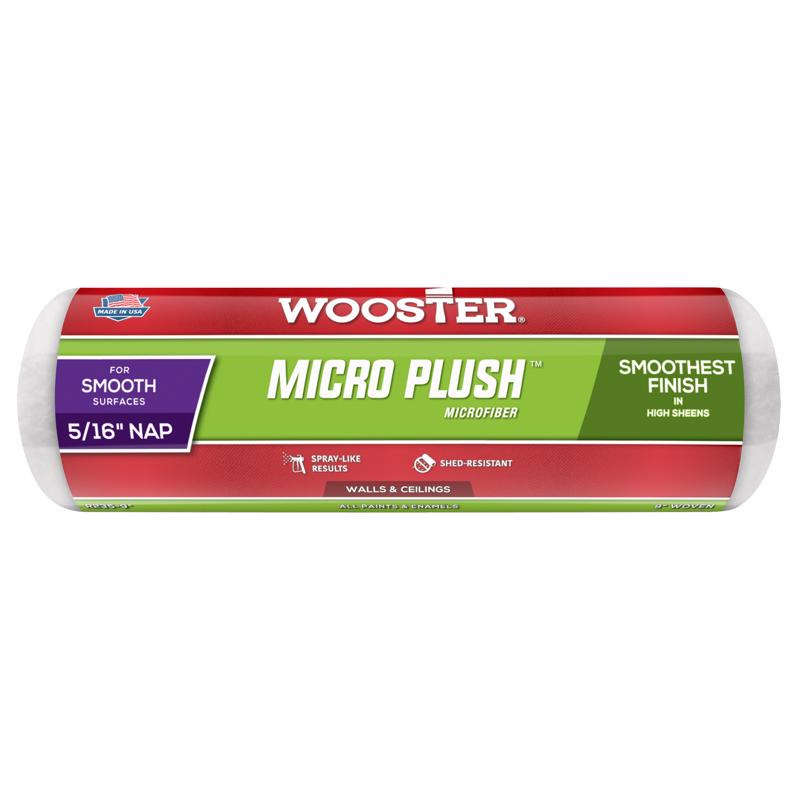 Wooster Brush R235-9 Micro Plush Roller Cover, 5/16-Inch Nap, 9-Inch