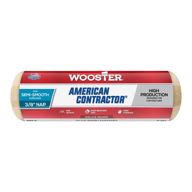 Wooster Brush R362-9 American Contractor Roller Cover, 3/8-Inch Nap, 9-Inch