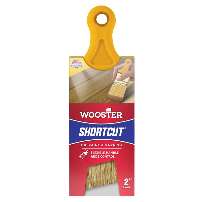 Wooster Brush Z3215-2 Shortcut White Bristle Angle Sash Paintbrush, 2-Inch Pack of 3