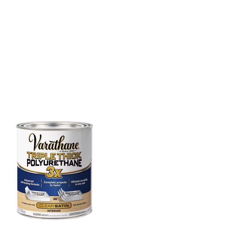Rust-Oleum Varathane 284473 Triple Thick Polyurethane, 32 Fl Oz, Satin