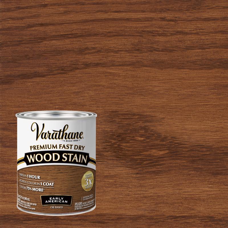 Varathane 262005 Premium Fast Dry Wood Stain, Quart, Early American