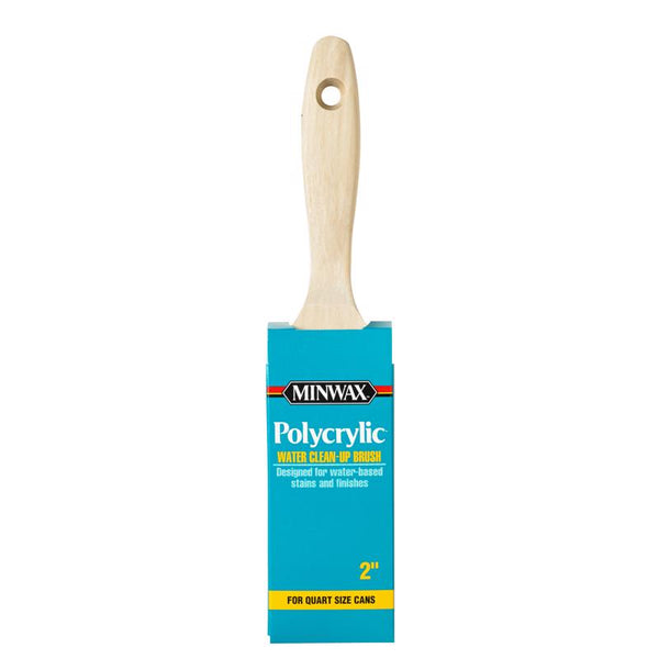 Minwax 427320008 Polycrylic Wood Stain Brush, 2", White 427310200