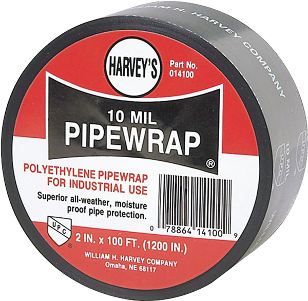 Harvey 14100 Poly Pipe Wrap, 2-Inch by 100-foot, Black 014100