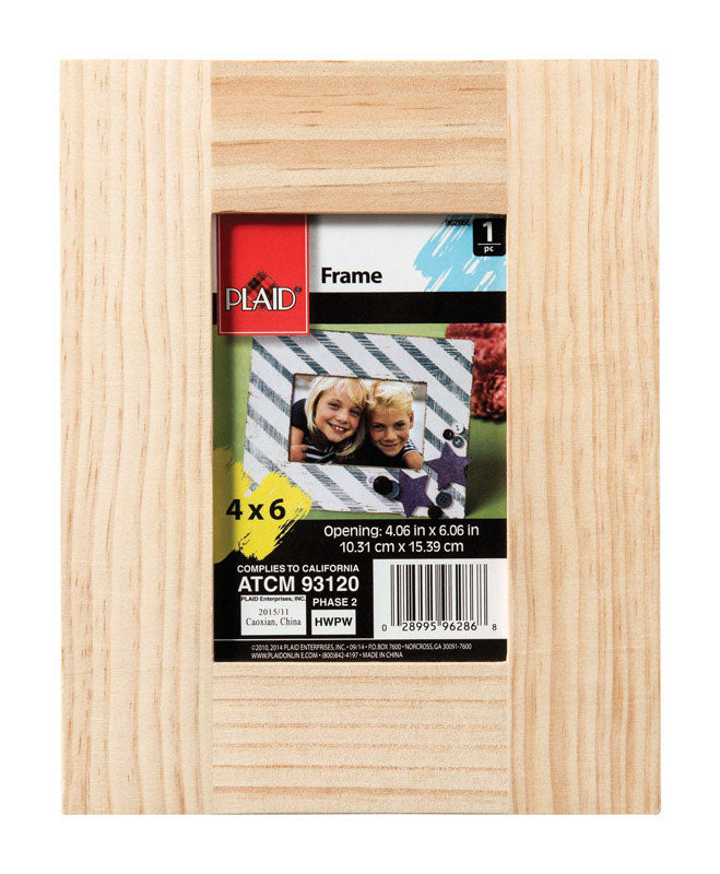 Plaid Wood Frame with Easel Back,