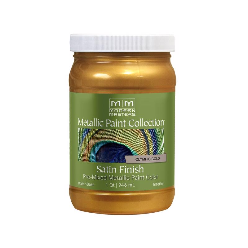qt Modern Masters ME659 Olympic Gold Metallic Paint Collection, Satin Water-Based Decorative Metallic Paint