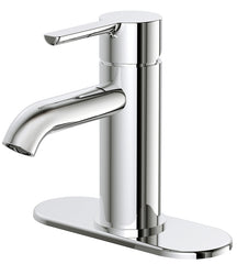  1 faucet handle and 60 psi pressure for bathroom sink water delivery; chrome color."