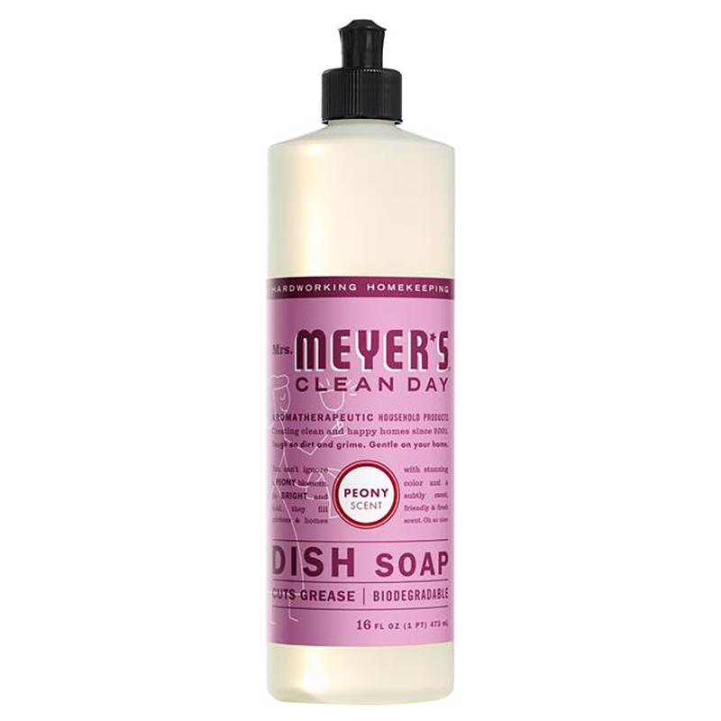 Mrs. Meyer's Clean Day Dish Soap, Peony, 16 oz (Pack of 1)