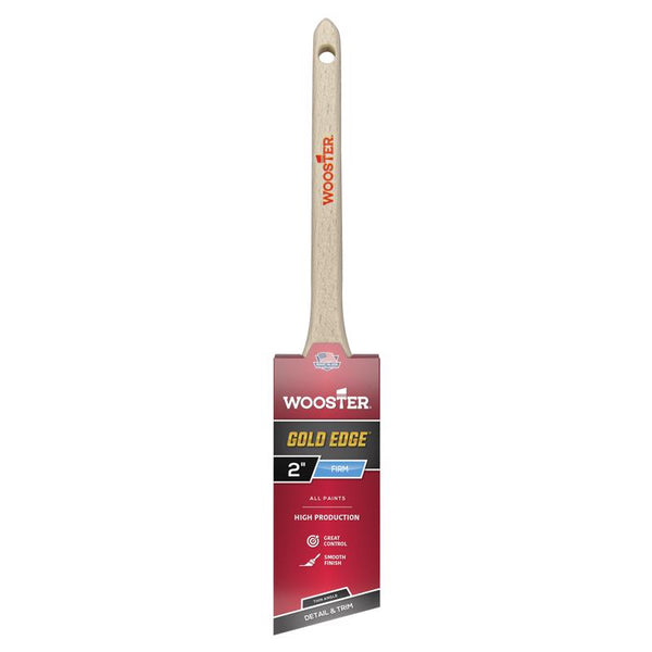 Wooster 5234-2 Series 5234 2" Gold Edge Thin Angle Brush, 2 Inch