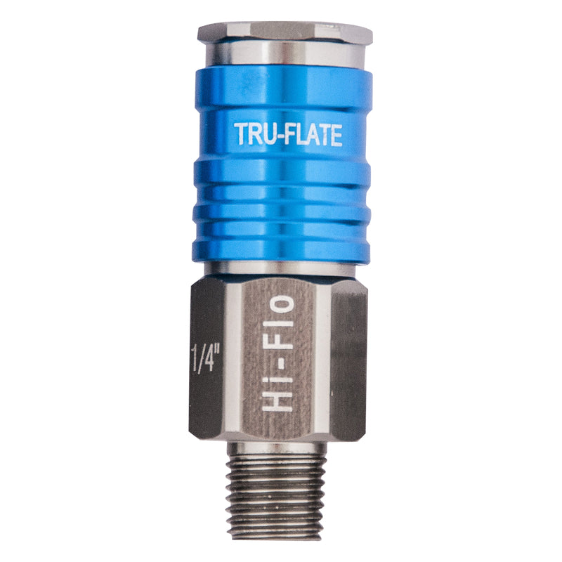 Tru-Flate 13-925 1/4" HI FLO Design x 1/4" MNPT Aluminum Coupler