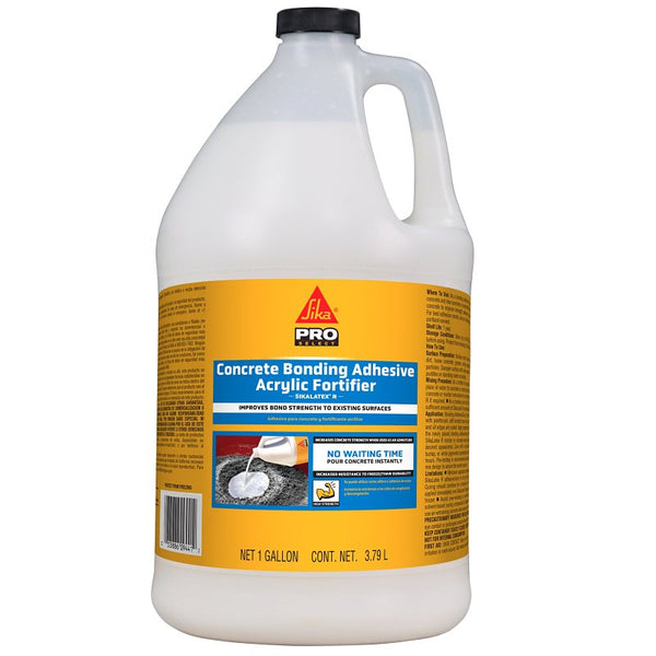 SIKA - SikaLatex R - Concrete Adhesive Glue, White - Admix for Portland-Cement Mortar/Concrete - Resistant to Freezing and thawing Damage - 1-Gallon 187782