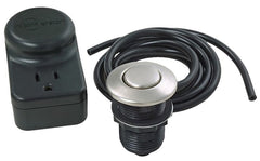 InSinkErator Garbage Disposal Air Switch Kit, Dual Outlet Sink Top Switch Button for All InSinkErator Food Waste Disposer Models, Satin Nickel STS-OOSN