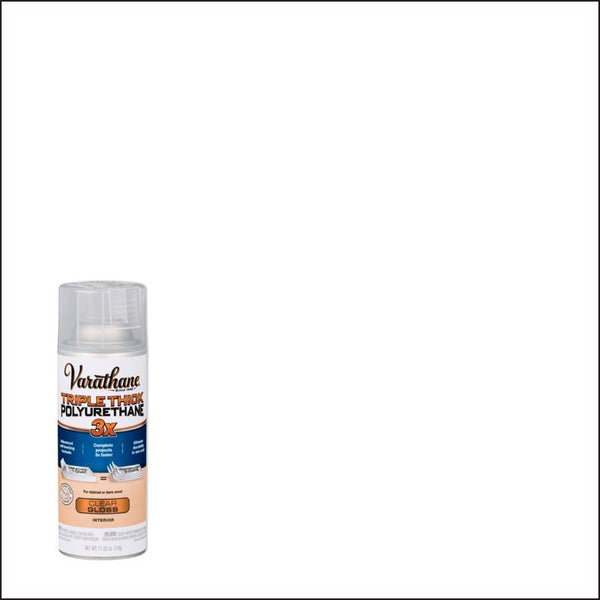 Varathane 318292 Triple Thick Polyurethane Wood Finish Spray, 11.25 oz, Gloss Clear