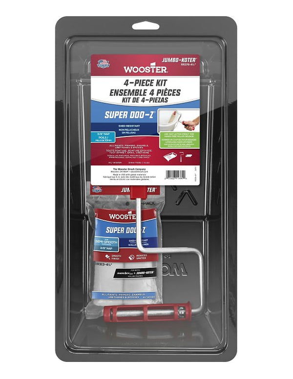 Wooster Brush RR376-4 1/2 Jumbo-Koter Super Doo-Z 3/8" Nap Kit, 4 1/2"