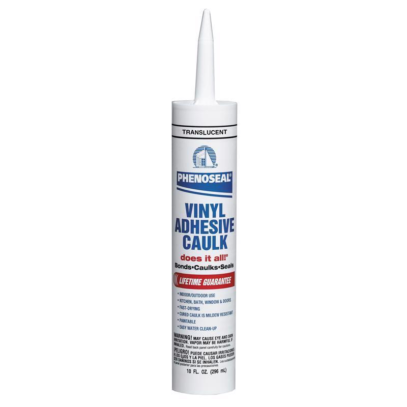 DAP Products PHENOSEAL Does It All! Vinyl Adhesive Caulk, Transluscent, 00006, 10.0 Fl Oz