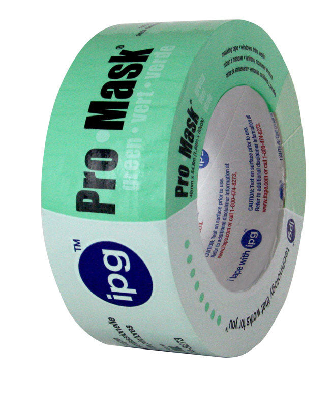 IPG ProMask Green, 8-Day Painter's Tape, 1.41" x 60 yd, Green, (Single Roll)