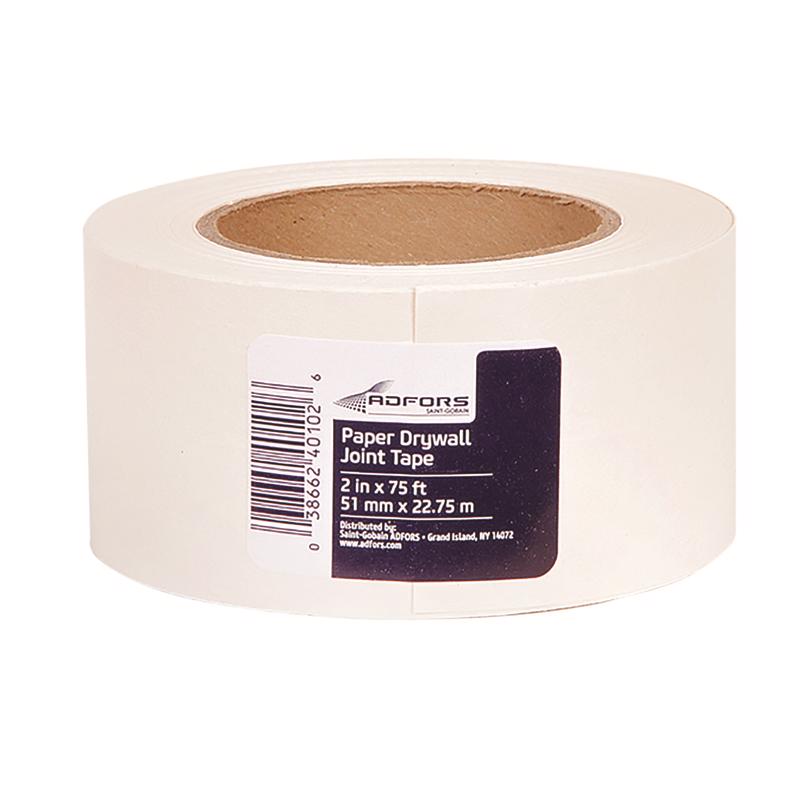 Saint Gobain FDW6620-U Professional Paper Joint Drywall Tape, 75' Length x 2" Width, White