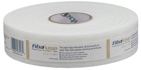Norton Abrasives - St. Gobain FDW8652-U FibaFuse 2-1/16 in, x 250 ft, Drywall Joint Tape, White FDW9101-U